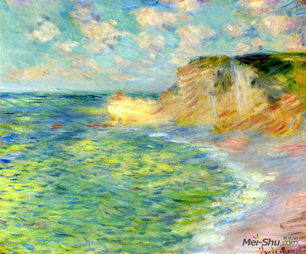 克劳德·莫奈(Claude Monet)高清作品《Cliffs at Amont》