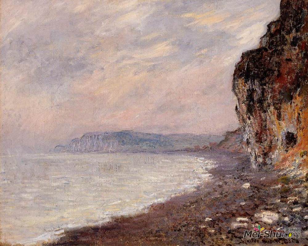 克劳德·莫奈(Claude Monet)高清作品《Cliffs at Pourville in the Fog》