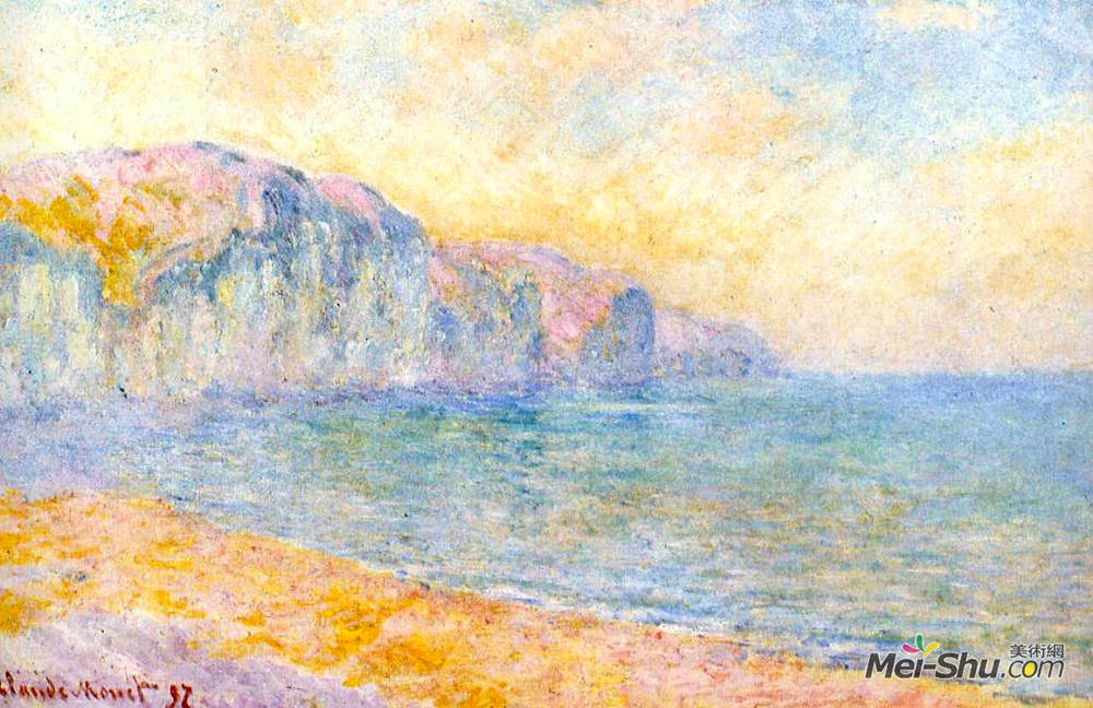 克劳德·莫奈(Claude Monet)高清作品《Cliffs at Pourville, Morning》