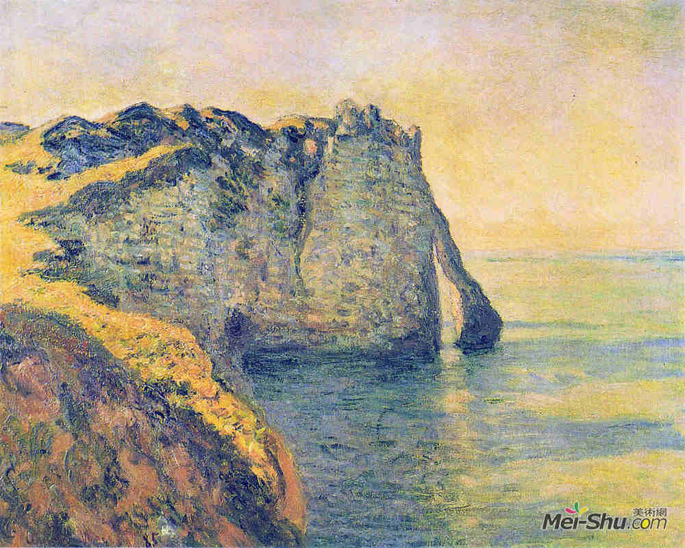 克劳德·莫奈(Claude Monet)高清作品《Cliffs of the Porte d'Aval》