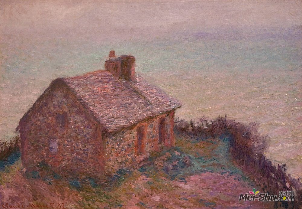 克劳德·莫奈(Claude Monet)高清作品《Customs House at Varengaville》