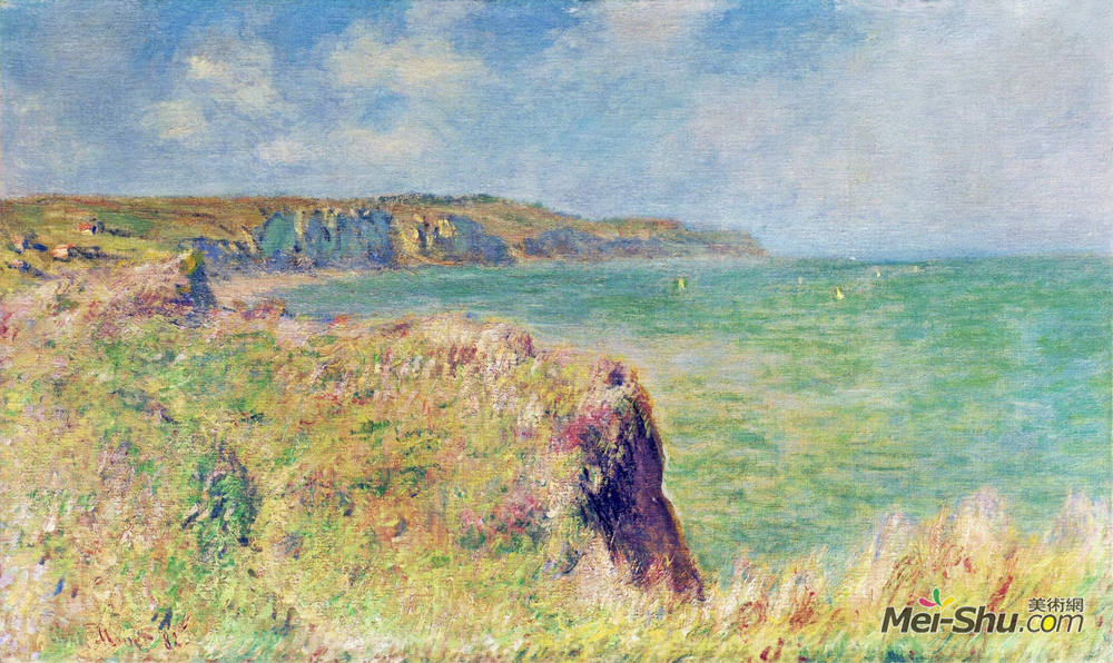 克劳德·莫奈(Claude Monet)高清作品《Edge of the Cliff at Pourville》