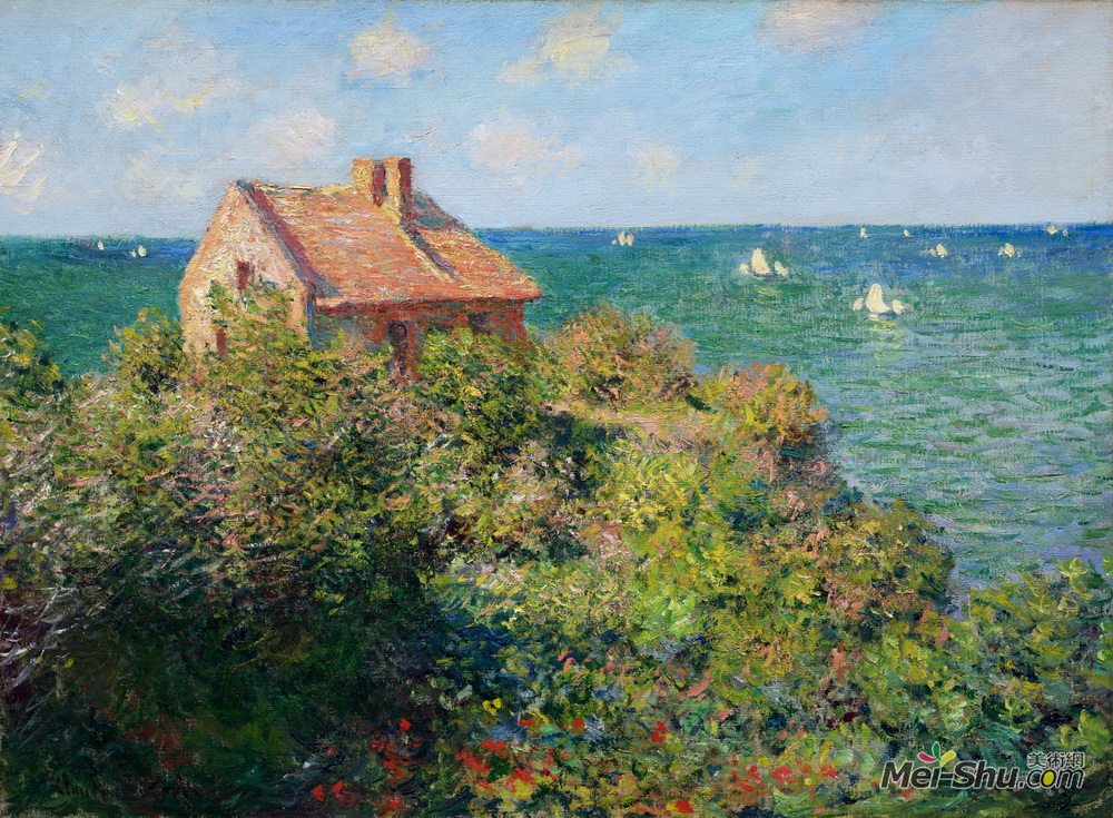 克劳德·莫奈(Claude Monet)高清作品《Fisherman's Cottage at Varengeville》