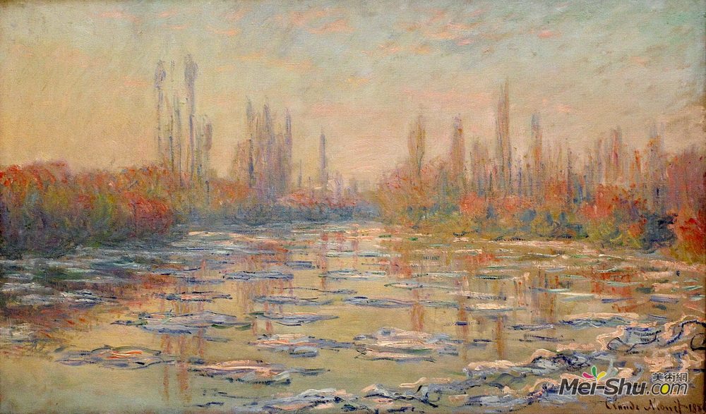 克劳德·莫奈(Claude Monet)高清作品《塞纳河02号浮冰》
