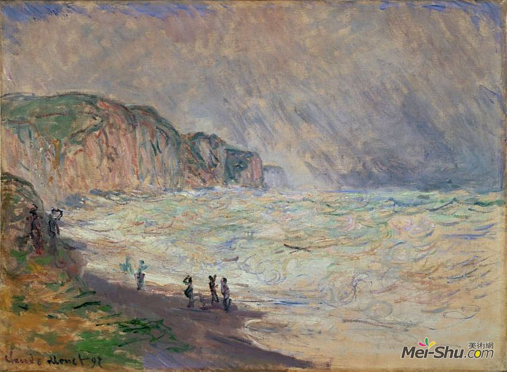 克劳德·莫奈(Claude Monet)高清作品《Heavy Sea at Pourville》