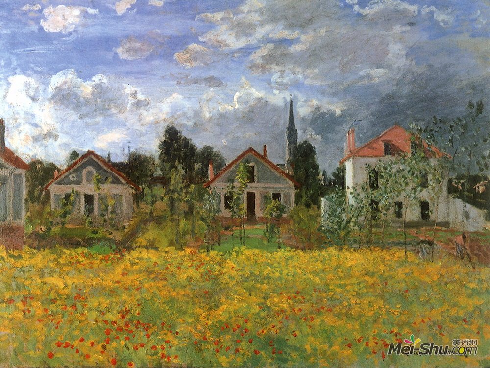 克劳德·莫奈(Claude Monet)高清作品《阿让特伊住宅》