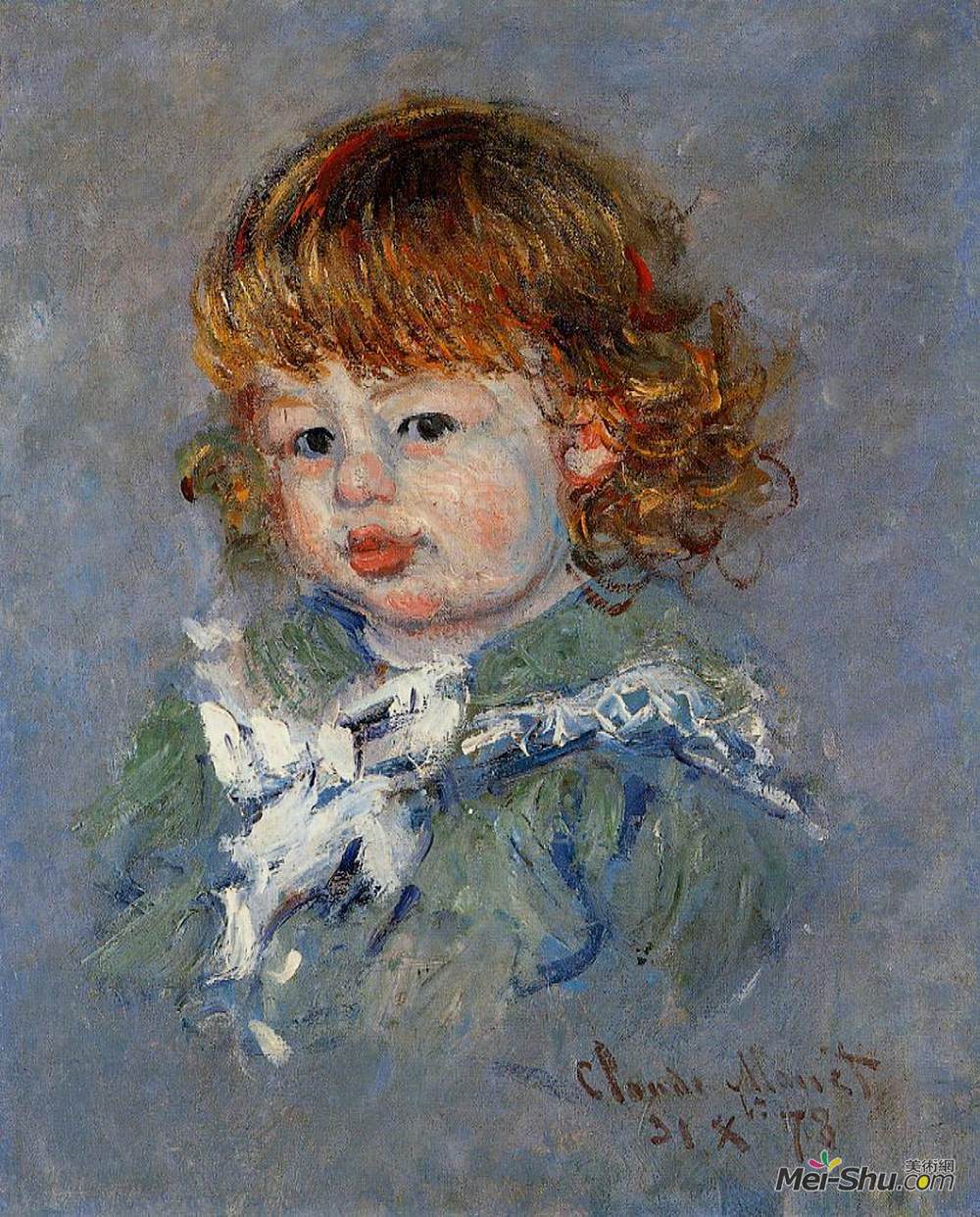 克劳德·莫奈(Claude Monet)高清作品《Jean-Pierre Hoschede, called 'Bebe Jean'》