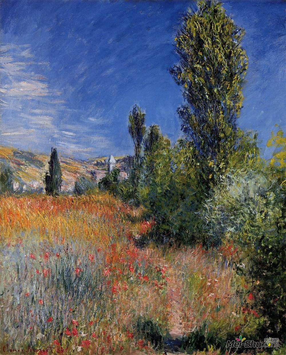 克劳德·莫奈(Claude Monet)高清作品《Landscape on the Ile Saint-Martin》