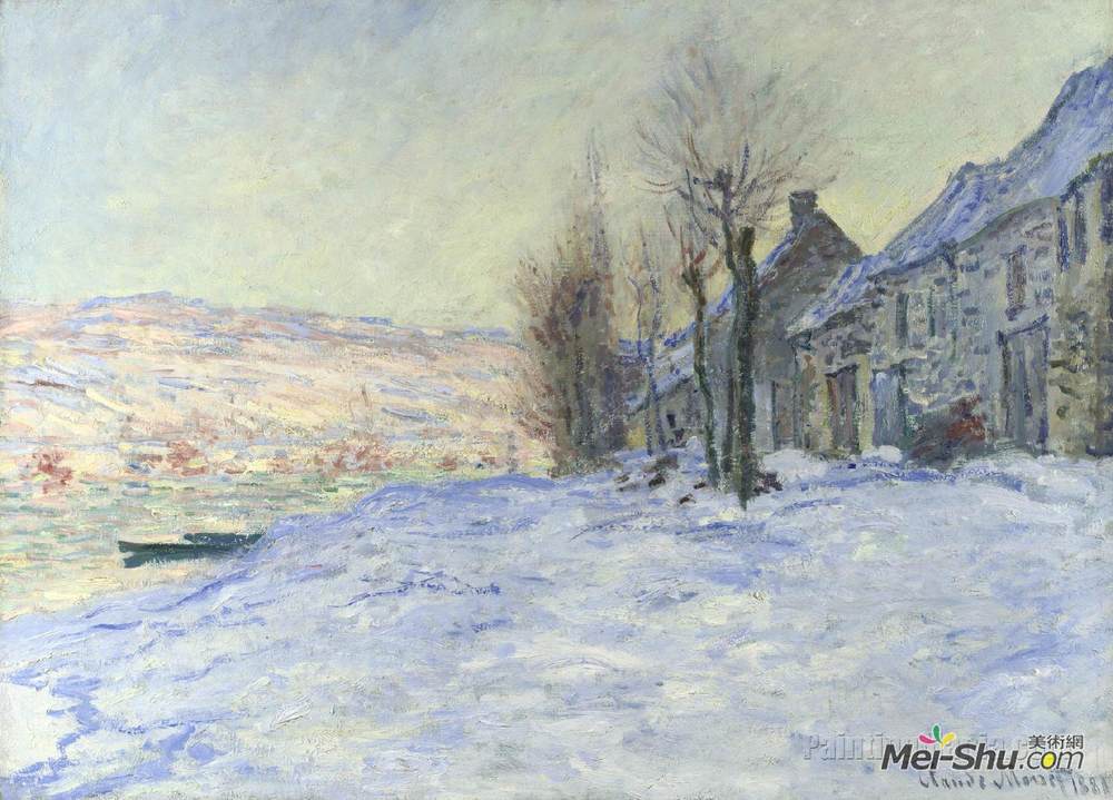 克劳德·莫奈(Claude Monet)高清作品《Lavacourt, Sun and Snow》