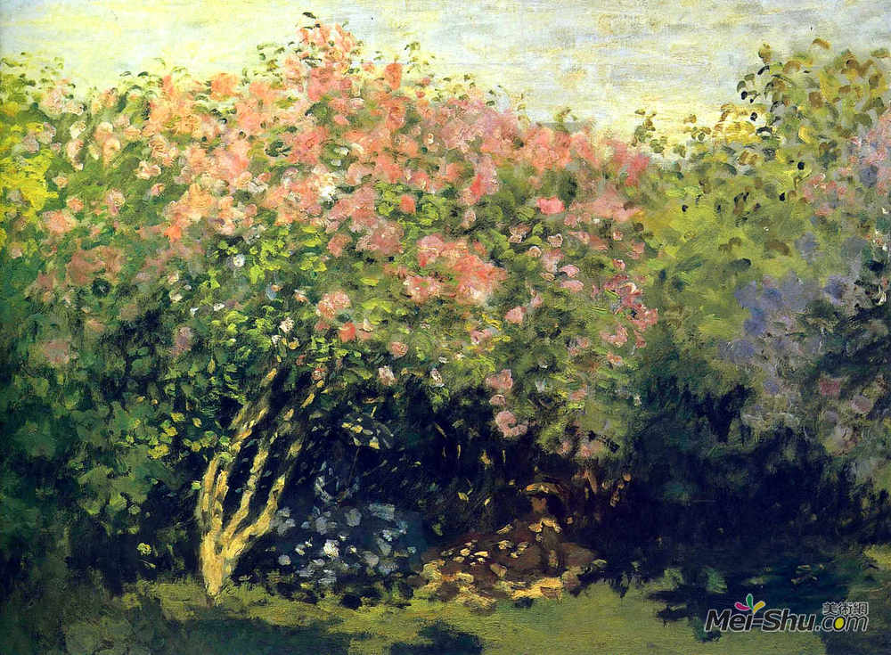 阳光下的丁香花克劳德莫奈claudemonet高清作品欣赏
