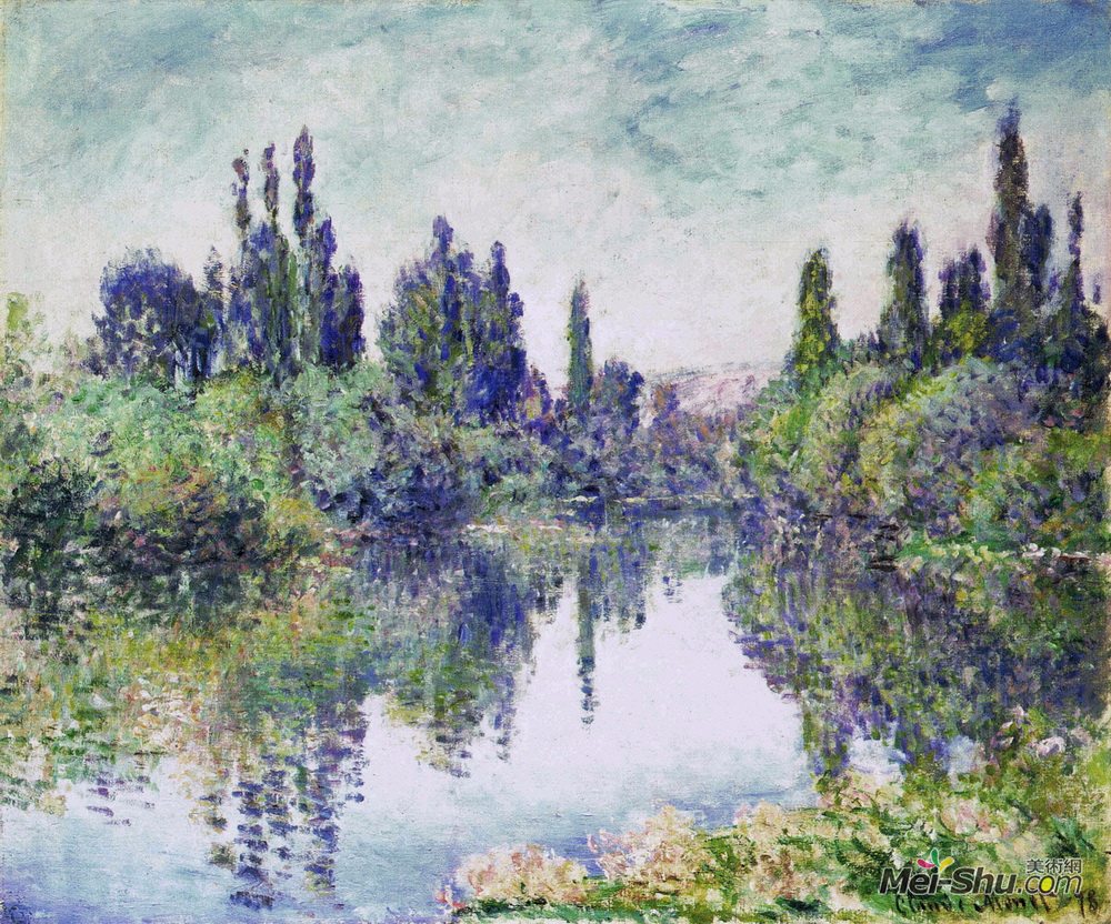 克劳德·莫奈(Claude Monet)高清作品《Morning on the Seine, near Vetheuil》