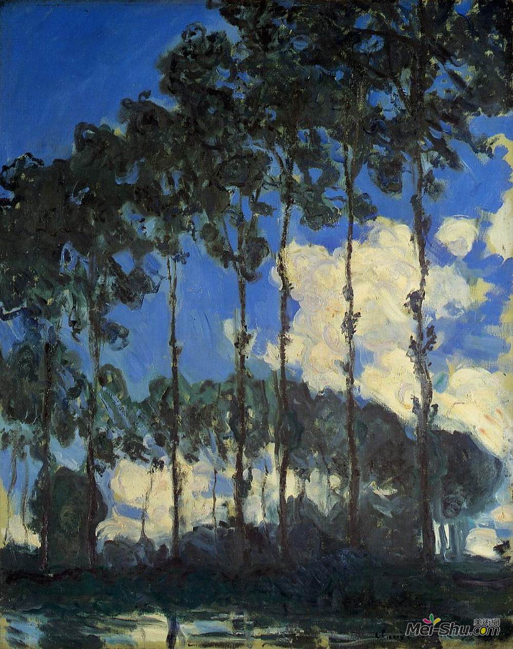 克劳德·莫奈(Claude Monet)高清作品《Poplars on the Banks of the Epte》