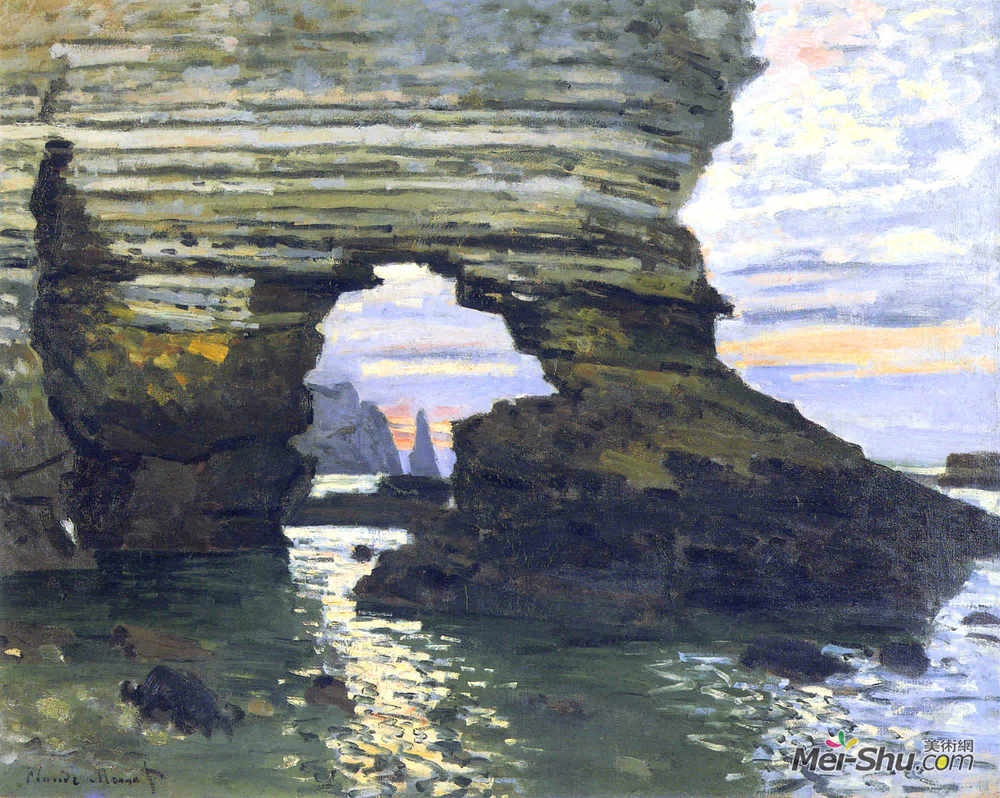 克劳德·莫奈(Claude Monet)高清作品《Port d `Amount Etretat》