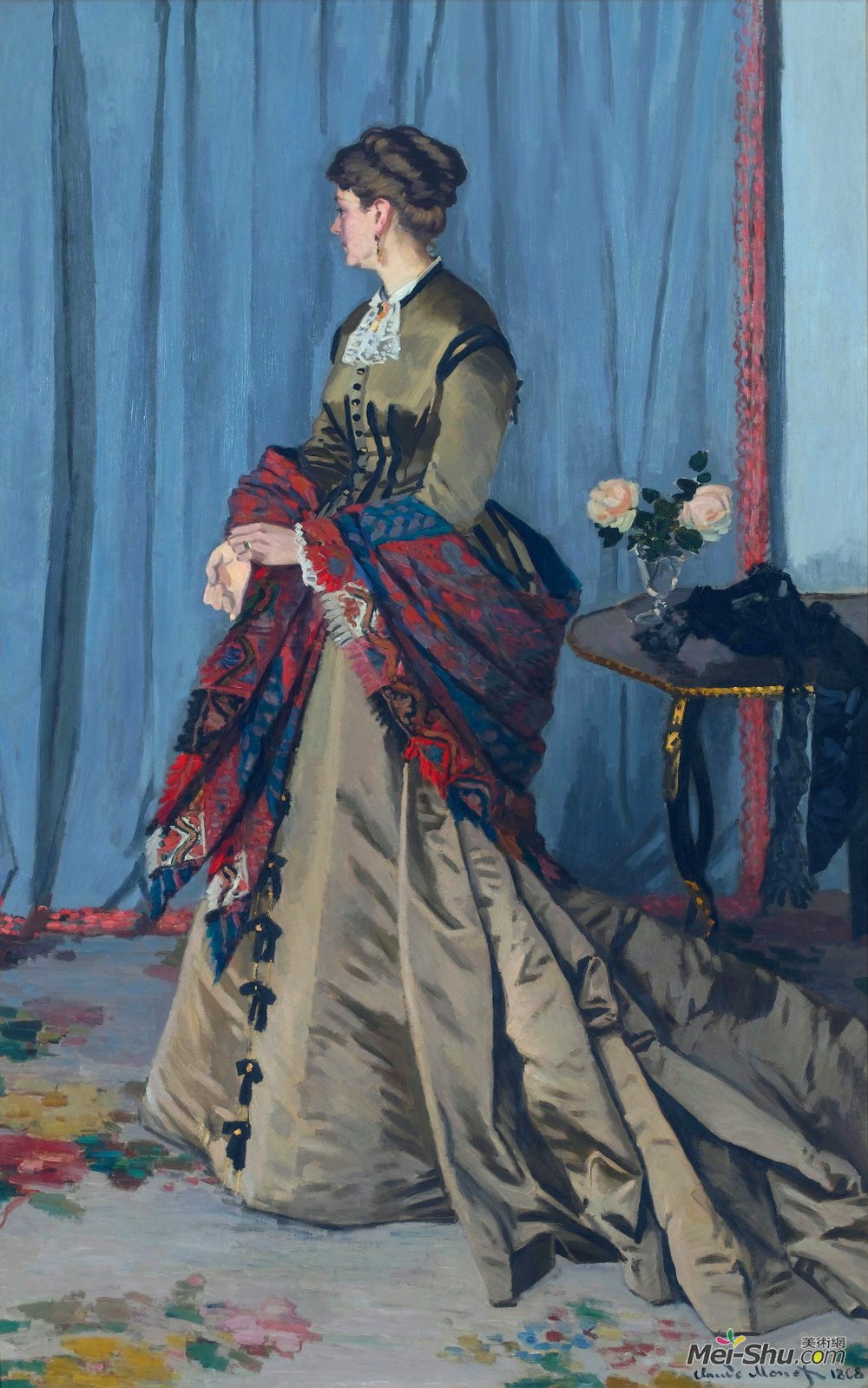 克劳德·莫奈(Claude Monet)高清作品《Portrait of Madame Gaudibert》