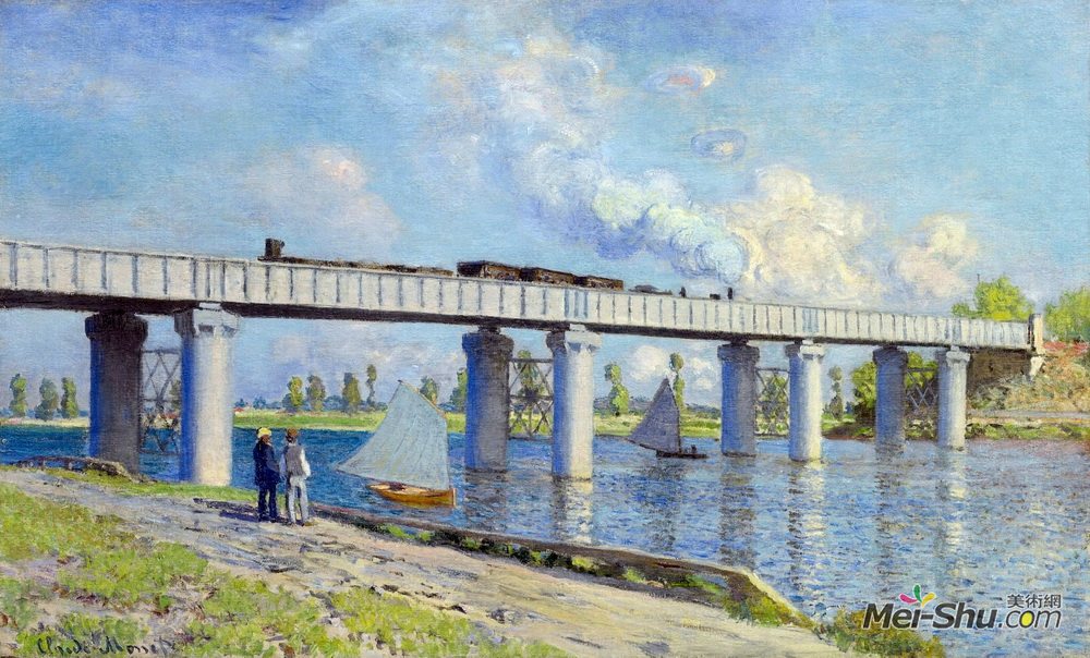 克劳德·莫奈(Claude Monet)高清作品《阿让特伊铁路桥》