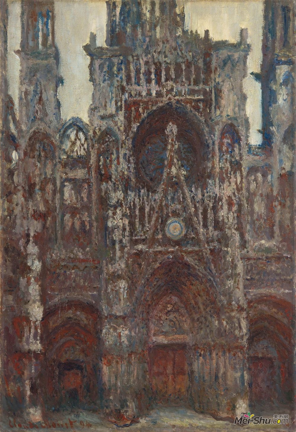 《鲁昂大教堂,在晚上,和布朗》克劳德·莫奈(claude monet)高清作品
