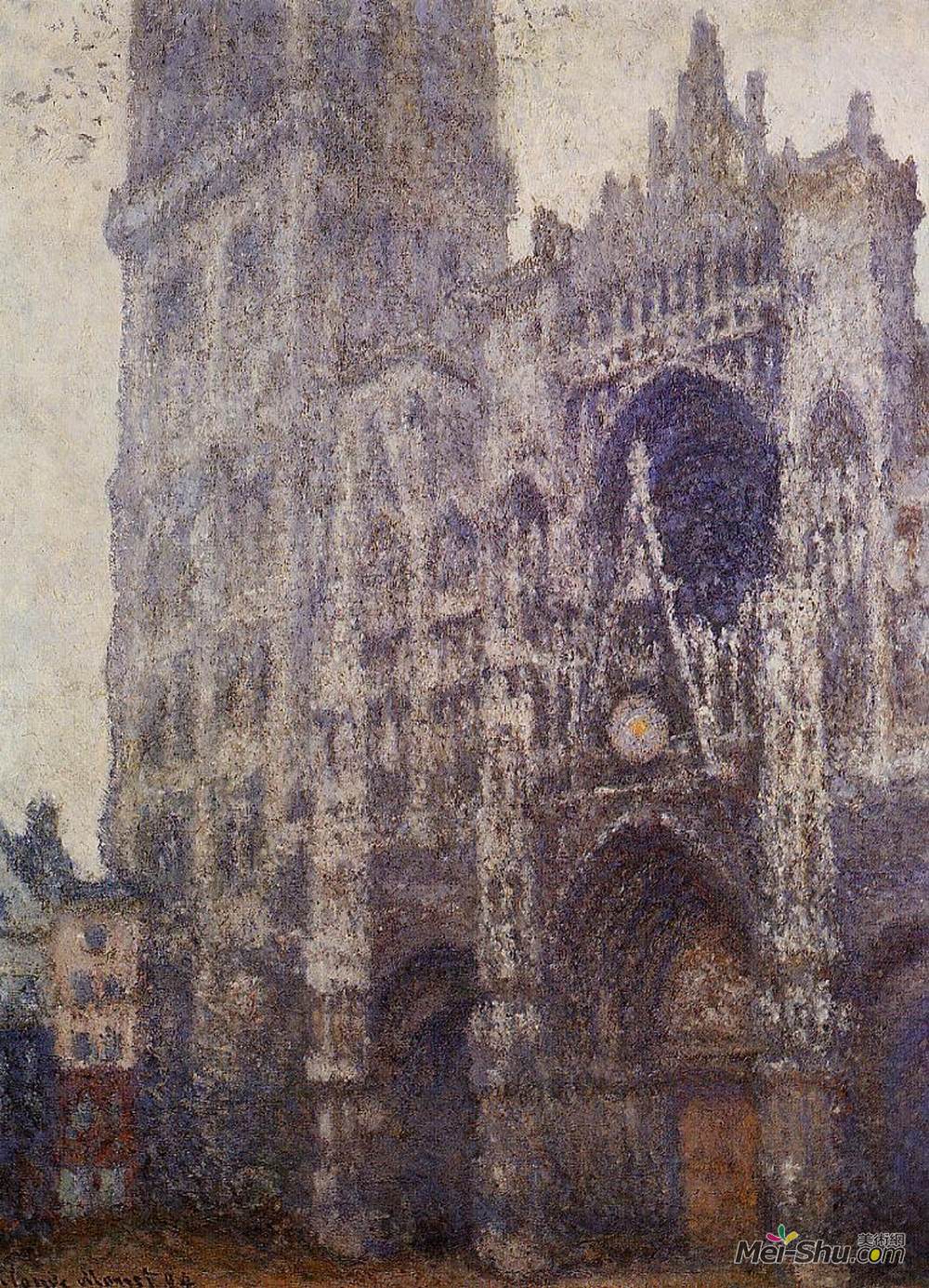 克劳德·莫奈(Claude Monet)高清作品《Rouen Cathedral, The Portal and the Tour d'Albene, G》