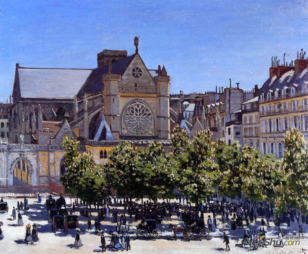 克劳德·莫奈(Claude Monet)高清作品《圣日尔曼的球迷》