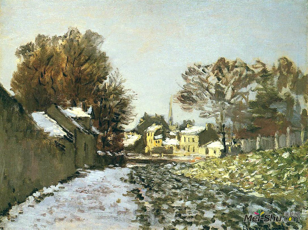 克劳德·莫奈(Claude Monet)高清作品《阿让特伊的雪》