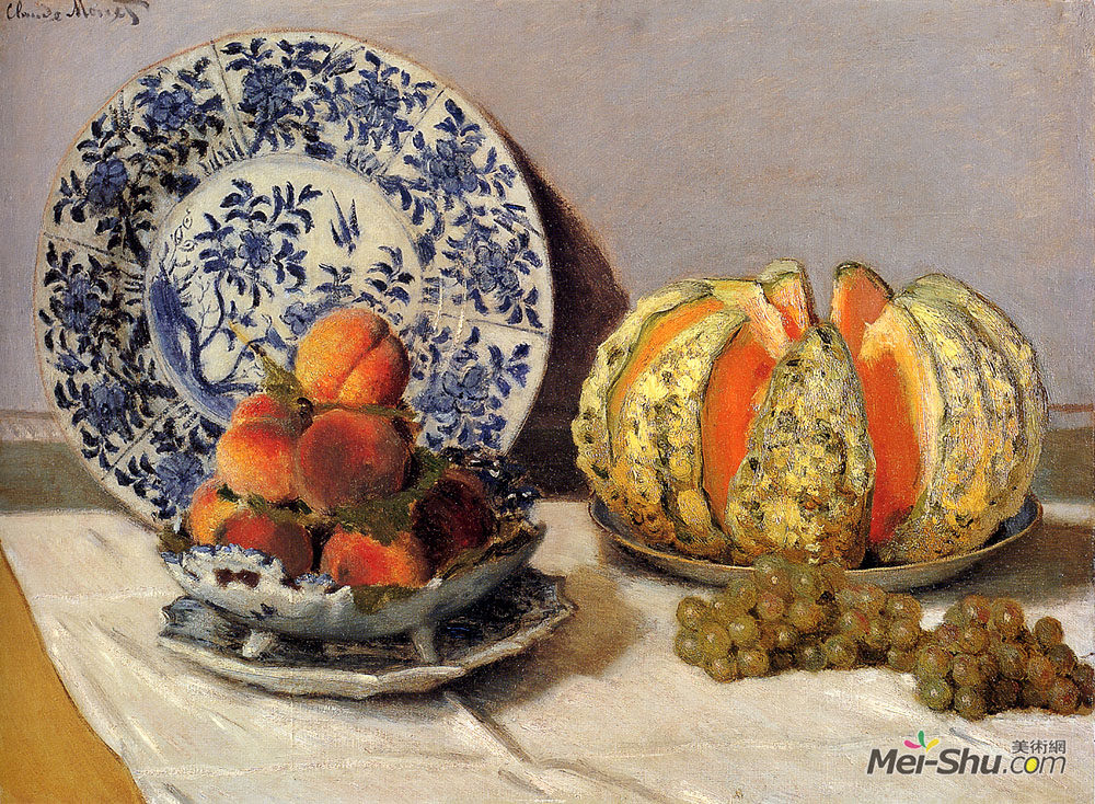 克劳德·莫奈(Claude Monet)高清作品《甜瓜静物》