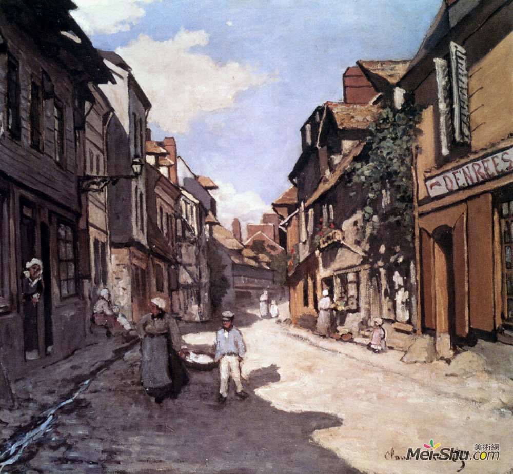 克劳德·莫奈(Claude Monet)高清作品《Street of the Bavolle Honfleur》