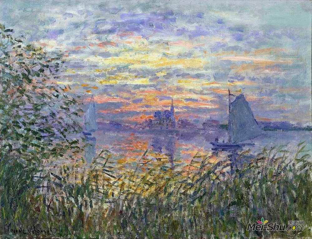 克劳德·莫奈(Claude Monet)高清作品《西边的日落》