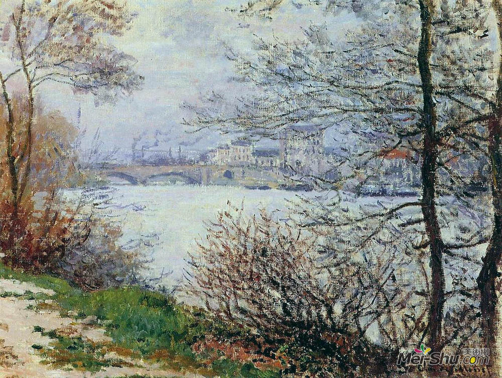 克劳德·莫奈(Claude Monet)高清作品《The Banks of the Seine, Ile de la Grande-Jatte》