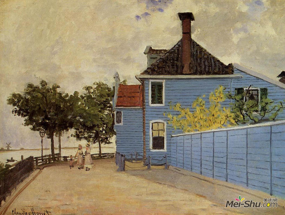 克劳德·莫奈(Claude Monet)高清作品《赞丹的蓝房子》