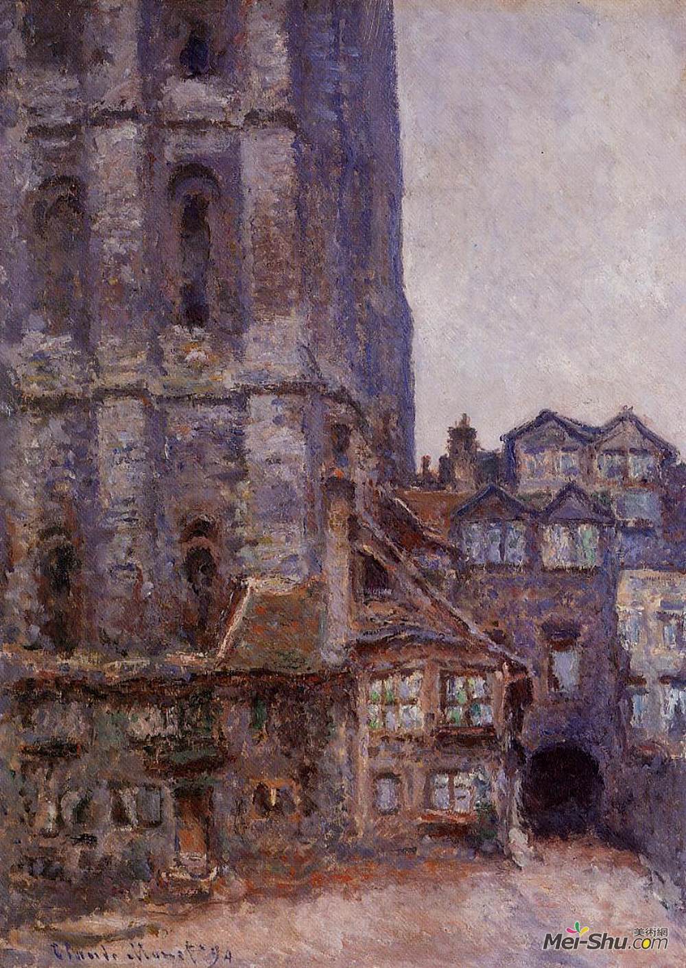 克劳德·莫奈(Claude Monet)高清作品《The Cour d'Albane, Grey Weather》