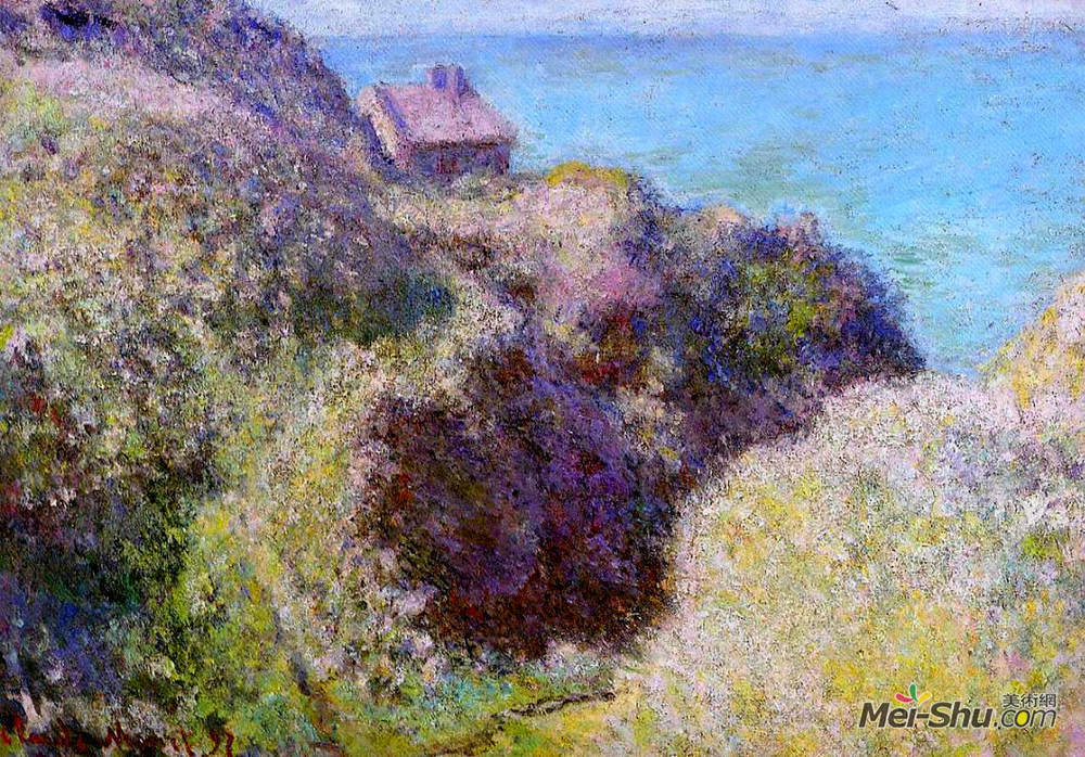 克劳德·莫奈(Claude Monet)高清作品《The Gorge at Varengeville, Late Afternoon》