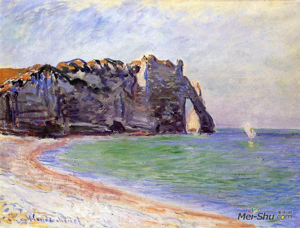 克劳德·莫奈(Claude Monet)高清作品《The Manneport, Etretat, the Porte d'Aval》