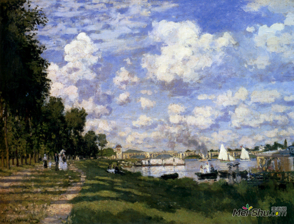 克劳德·莫奈(Claude Monet)高清作品《阿让特伊的码头》