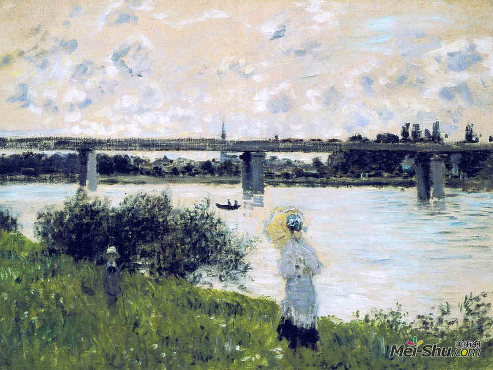 克劳德·莫奈(Claude Monet)高清作品《阿根蒂尔桥附近的长廊》
