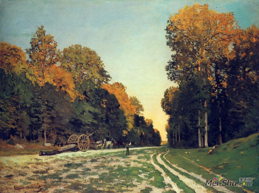 克劳德·莫奈(Claude Monet)高清作品《The Road from Chailly to Fontainebleau》