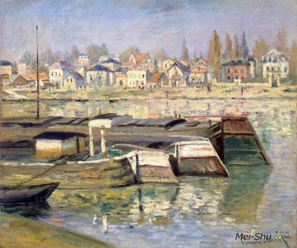 克劳德·莫奈(Claude Monet)高清作品《The Seine at Asnieres》