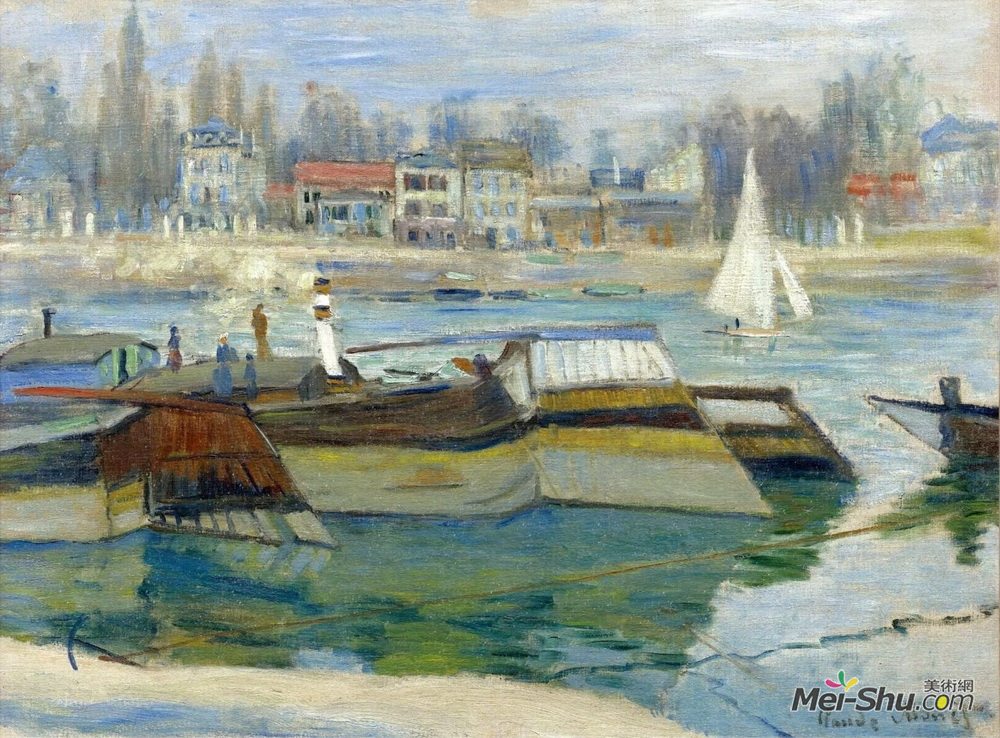 克劳德·莫奈(Claude Monet)高清作品《The Seine at Asnieres》