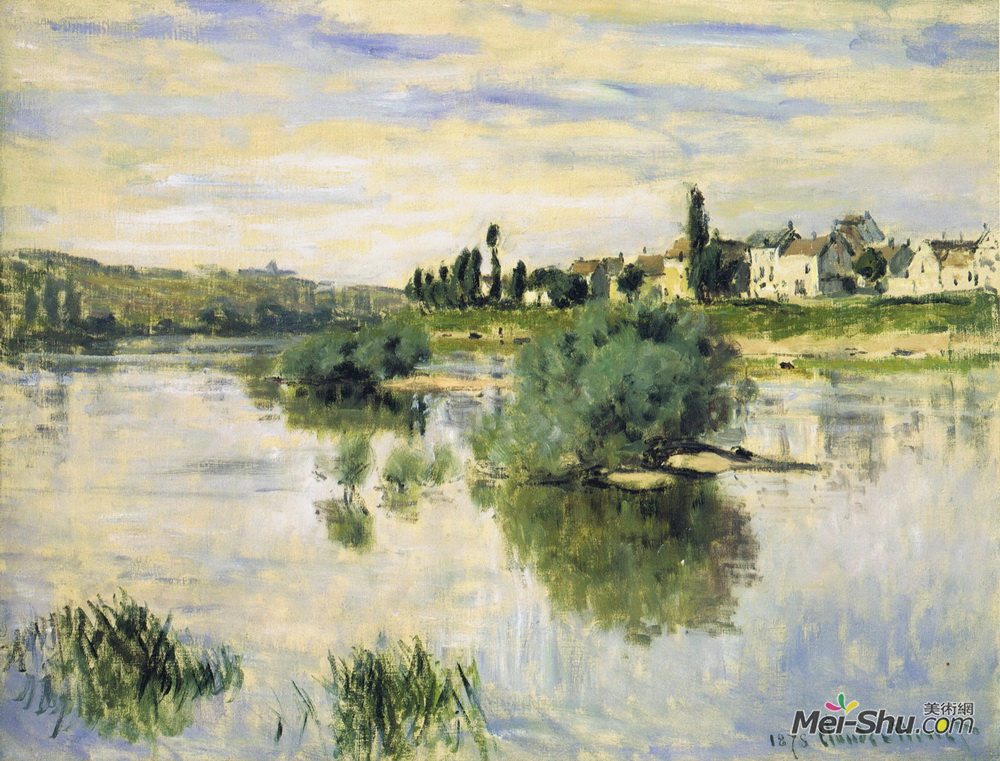 克劳德·莫奈(claude monet)高清作品:the seine at lavacourt