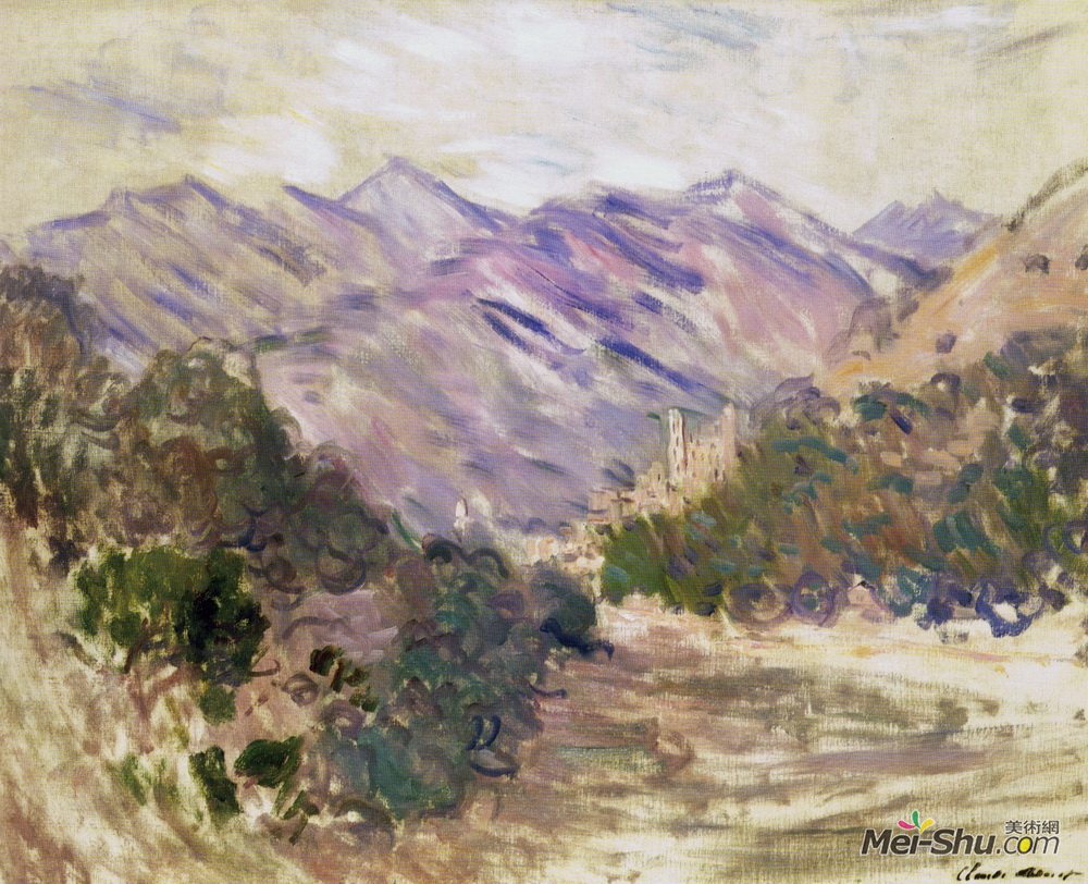 克劳德·莫奈(Claude Monet)高清作品《The Valley of the Nervia with Dolceacqua》