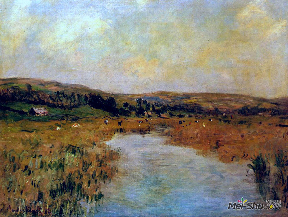 克劳德·莫奈(Claude Monet)高清作品《The Valley of the Scie at Pouville》