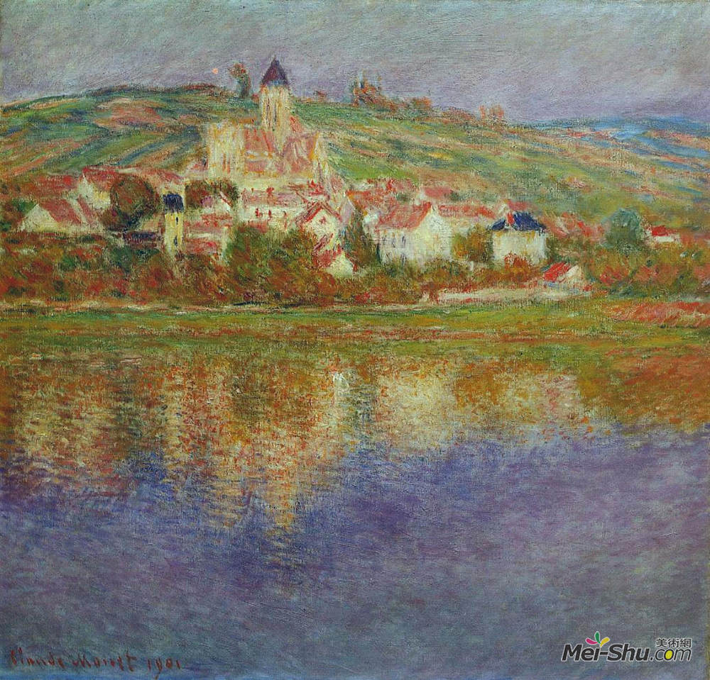 克劳德·莫奈(Claude Monet)高清作品《Vetheuil, Pink Effect》