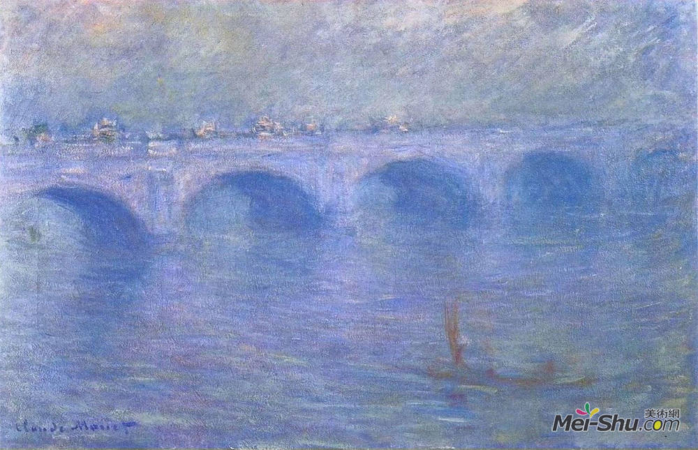 克劳德·莫奈(Claude Monet)高清作品《滑铁卢桥在会》