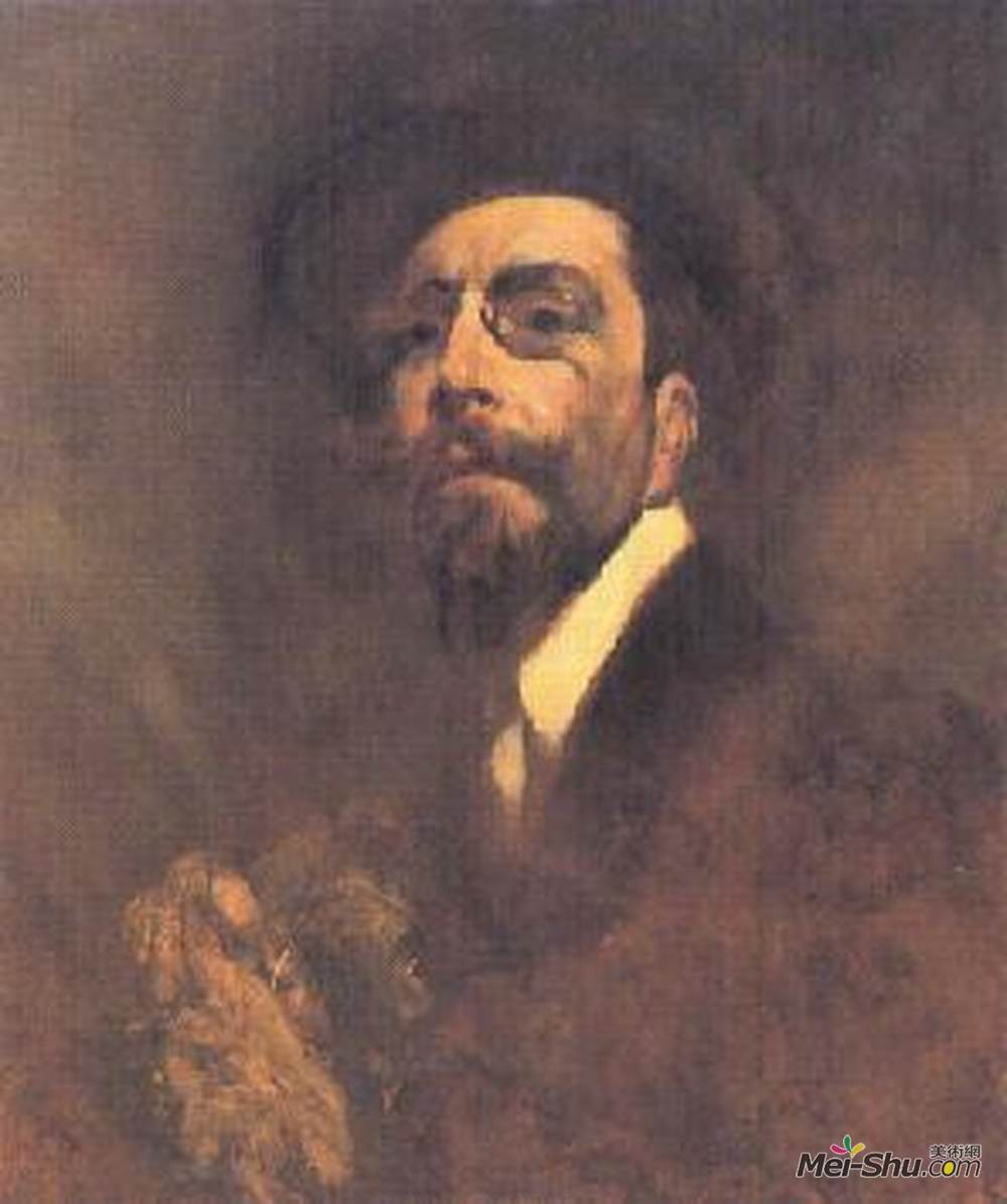 科伦巴诺·博达洛·平尼艾罗(Columbano Bordalo Pinheiro)高清作品《汽车肖像》