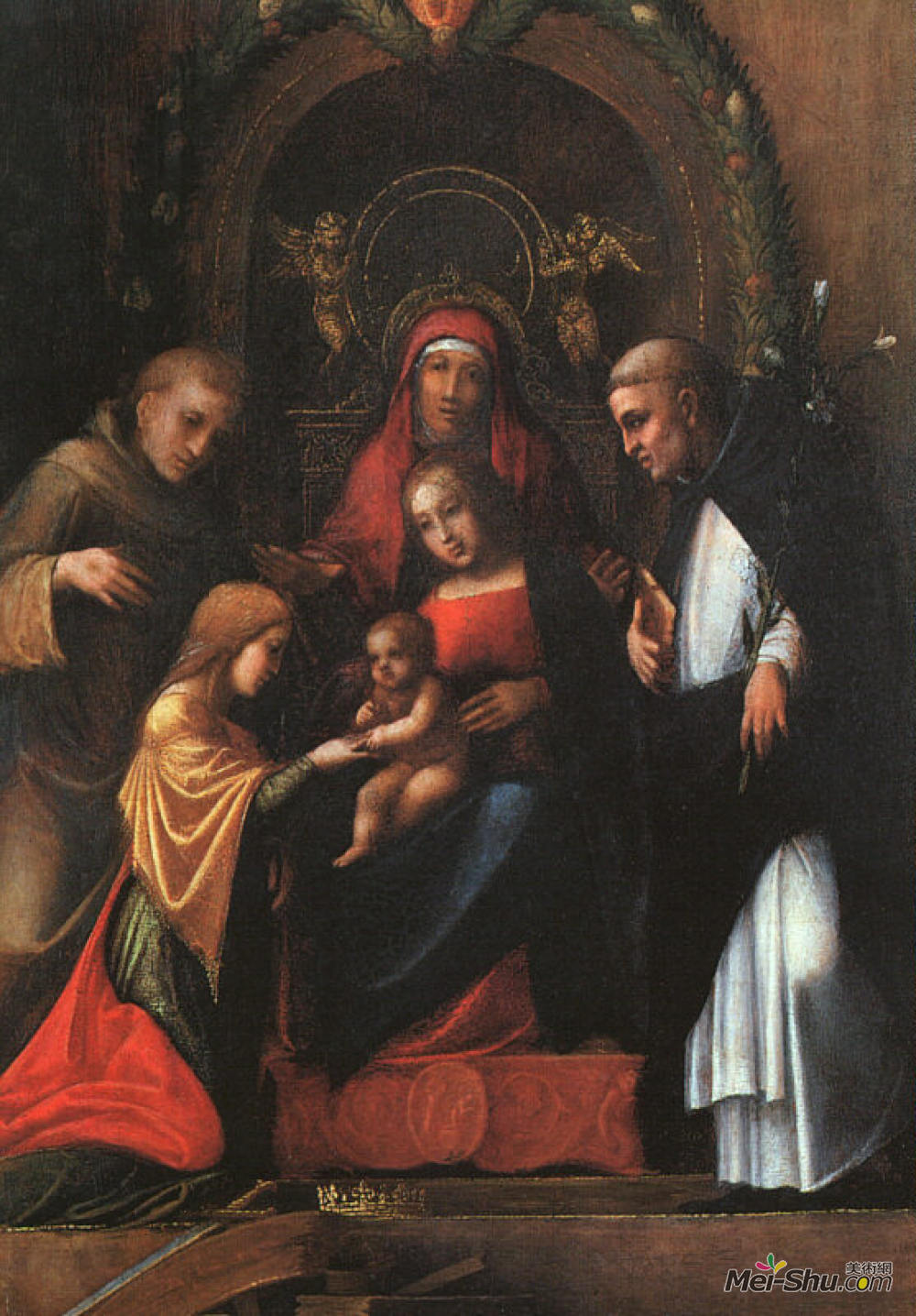 《圣凯瑟琳的神秘婚姻》科雷吉欧(correggio)高清作品