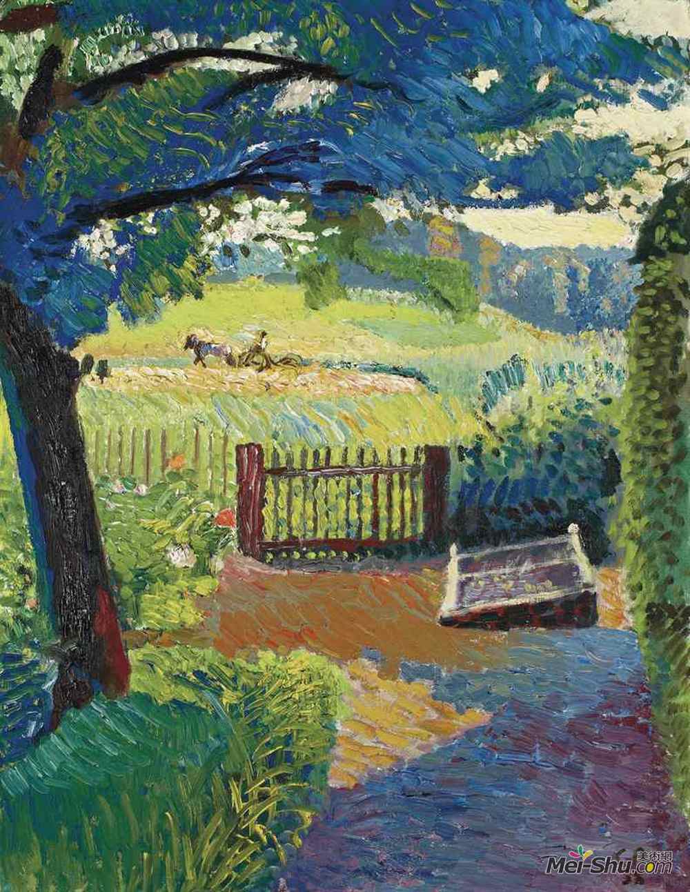 库诺 · 阿米耶(Cuno Amiet)高清作品《Garden overlooking Oschwand》