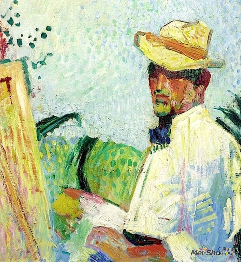 库诺 · 阿米耶(Cuno Amiet)高清作品《自画像》