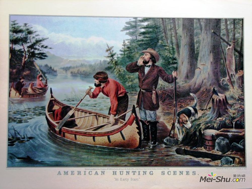 艺术家:柯里尔与艾夫斯 风格:浪漫主义 类型:风俗画 title:american