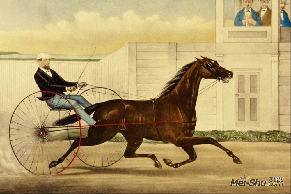 柯里尔与艾夫斯(Currier and Ives)高清作品《着名的小跑母马露西》