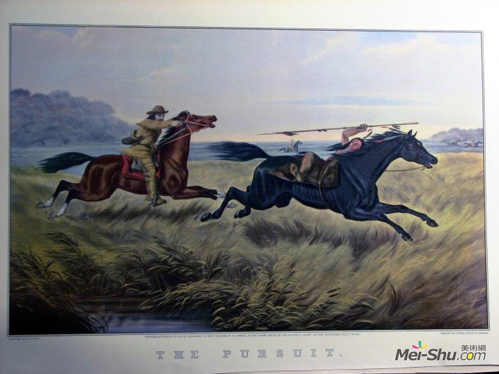 柯里尔与艾夫斯(Currier and Ives)高清作品《追求》