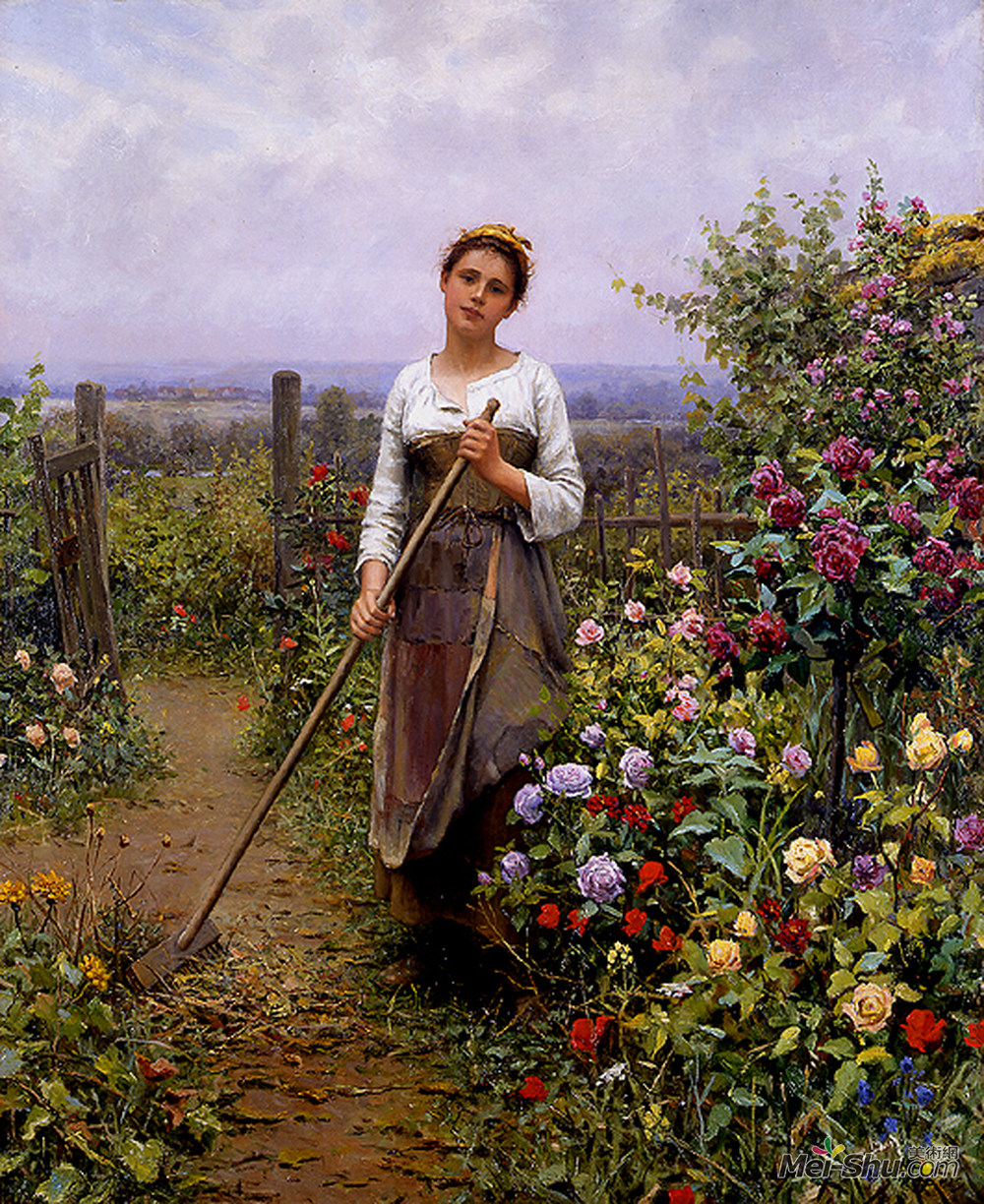 丹尼尔·李奇微·奈特(Daniel Ridgway Knight)高清作品《小雅典娜》