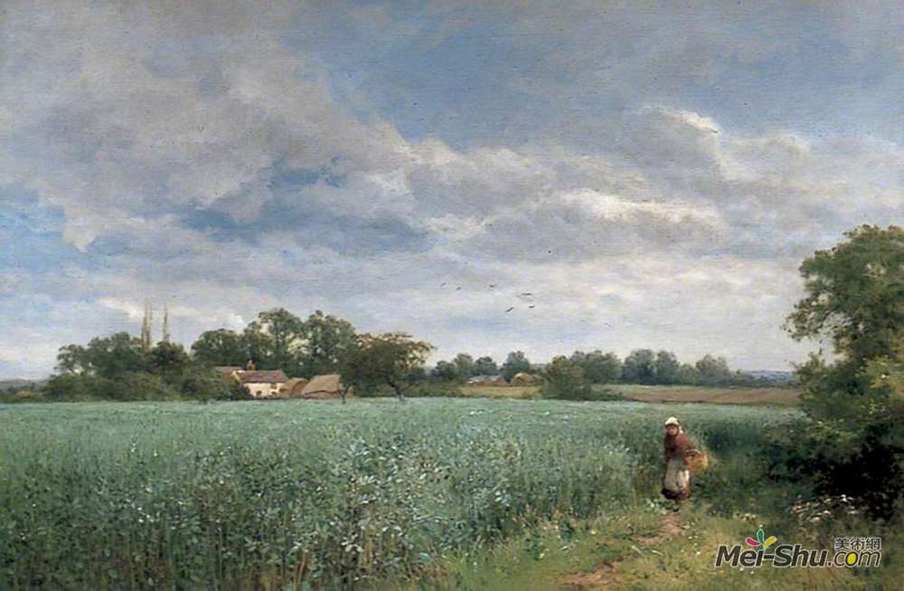 大卫·贝特斯(David Bates)高清作品《A Bean Field at Pickersleigh, near Malvern, Worcestershire》
